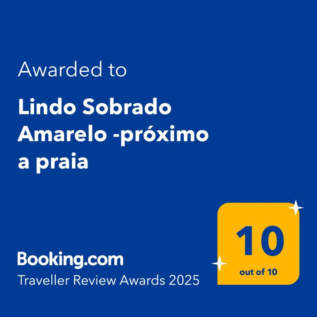 Mongaguá Lindo Sobrado Amarelo -Proximo A Praia מראה חיצוני תמונה